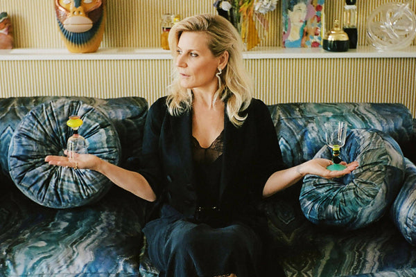 Danish designer Andrea Larsson showcasing her crystal collection