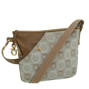 Salvatore Ferragamo Skuldertaske - Beige Canvas