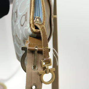 Salvatore Ferragamo Skuldertaske - Beige Canvas