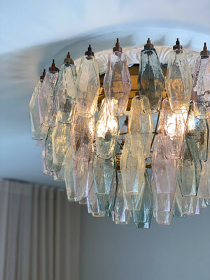 4251 - Murano Chandelier multi colored poliedri-10