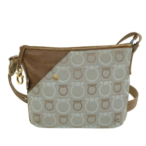 Salvatore Ferragamo Skuldertaske - Beige Canvas