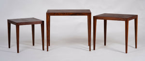 Severin Hansen – Sæt med 3 indskudsborde i palisander, produceret af Haslev Møbelsnedkeri