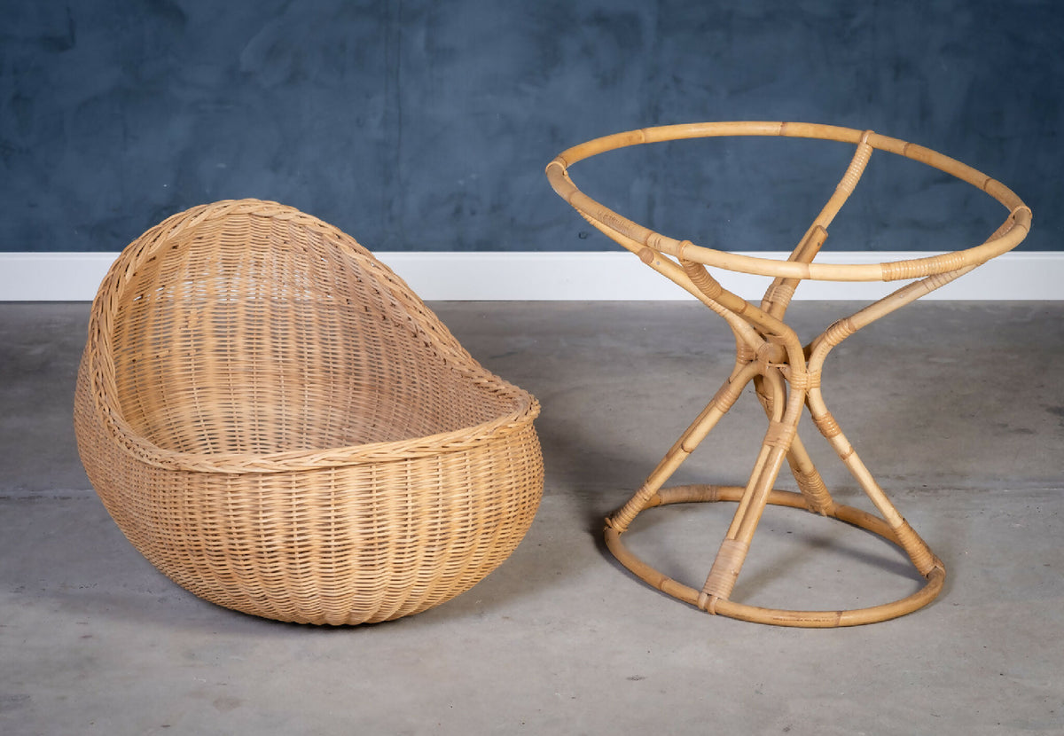 Elin &amp; Jarl Heger – Vugge i bambus og flet, dansk design