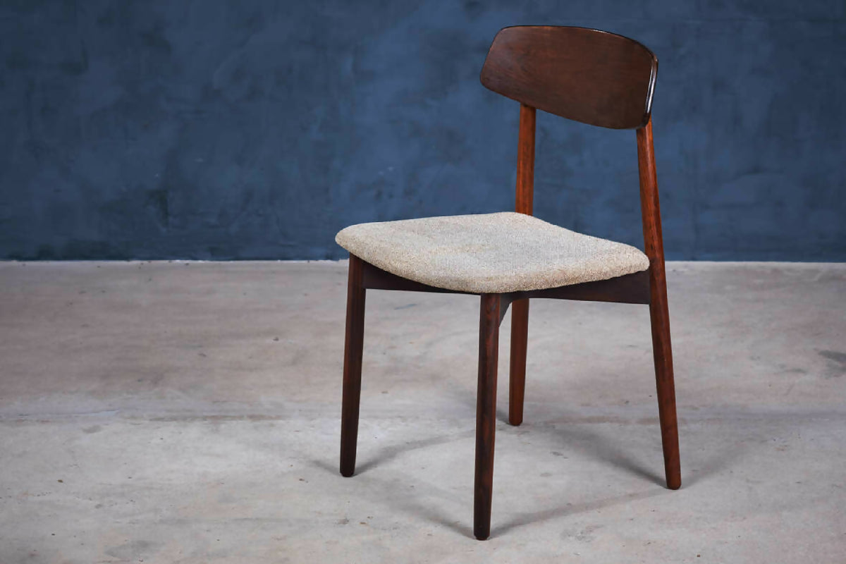 Harry Østergaard – Sæt med 4 spisebordsstole i palisander, produceret af Randers Møbelfabrik