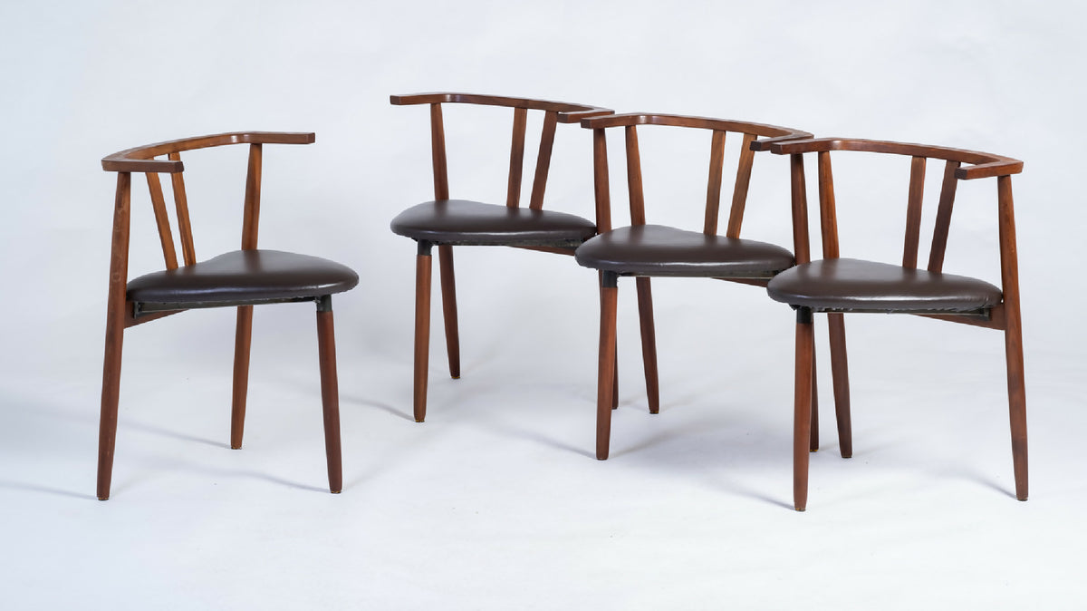 Hans Olsen – Spisebordsstole i teak, sæt af 4, dansk design