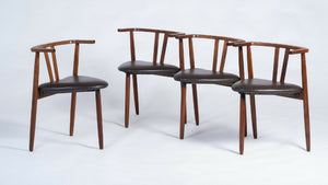 Hans Olsen – Spisebordsstole i teak, sæt af 4, dansk design