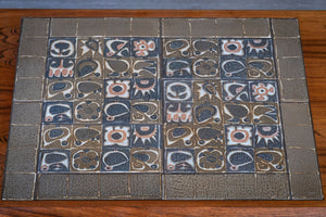 Johannes Andersen – Sæt af tre indskudsborde i palisander med fliser, produceret af CFC Silkeborg, dansk design