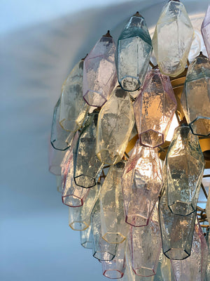 4251 - Murano Chandelier multi colored poliedri-10