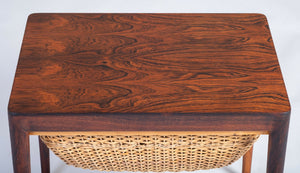 Severin Hansen – Sybord i palisander, produceret af Haslev Møbelsnedkeri