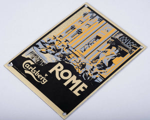 Carlsberg – Sæt med 3 emaljeskilte, dansk design