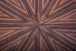 Rundt sofabord i palisander med stålfod, dansk design