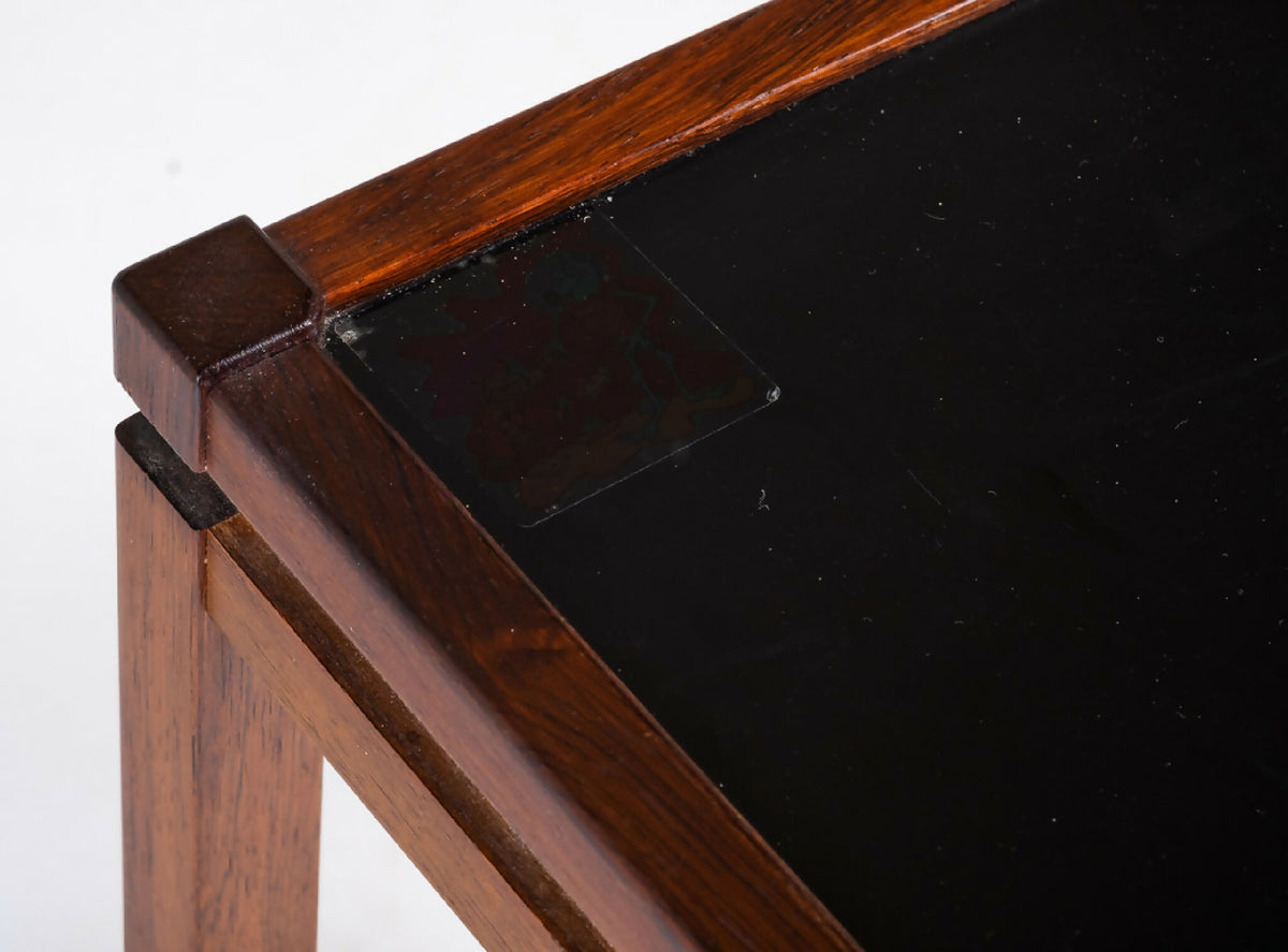 Sæt med tre indskudsborde i palisander, dansk design