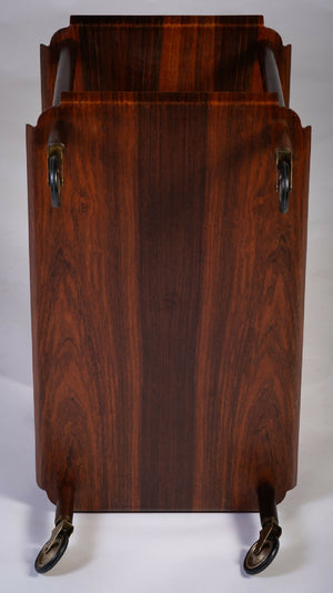 Poul Hundevad – Serveringsbord i palisander med bakke, produceret af Vamdrup Møbelfabrik