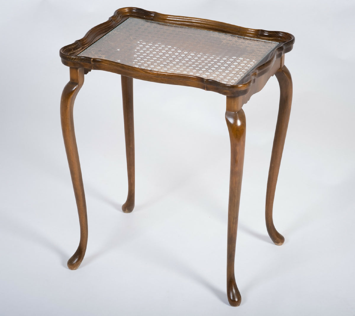 Jason Møbler – Sæt med 3 indskudsborde i glas og flet, dansk design