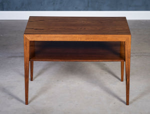 Severin Hansen – Sidebord i palisander med hylde, produceret af Haslev Møbelfabrik, dansk design