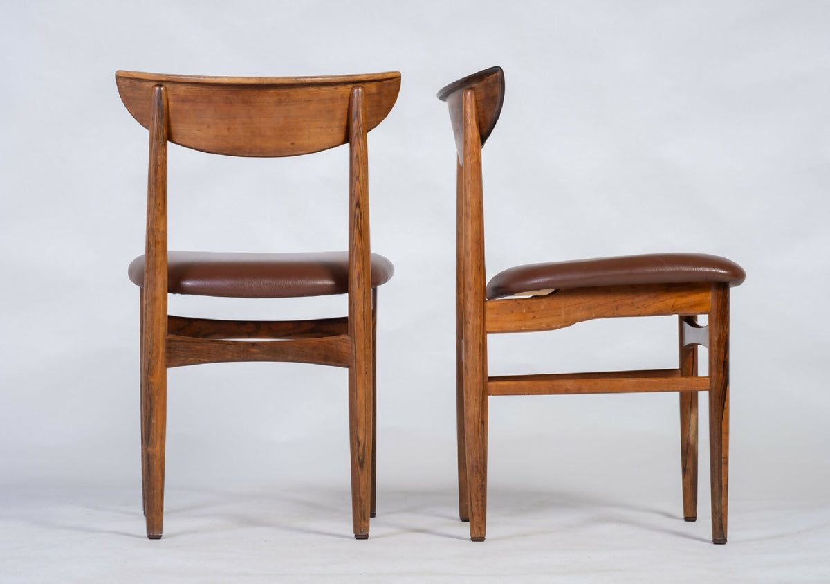 E. W. Bach – Spisebordsstole i palisander, produceret af Skovby Møbelfabrik