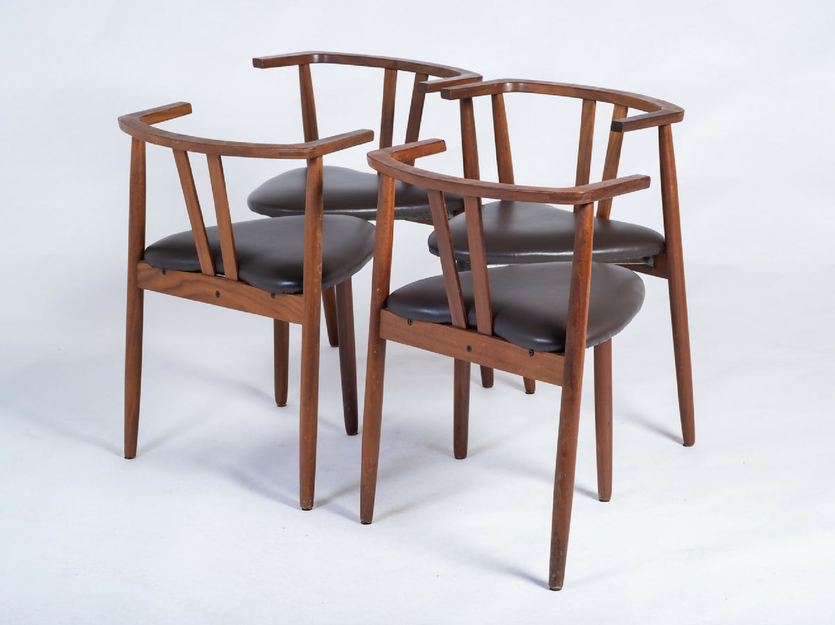 Hans Olsen – Spisebordsstole i teak, sæt af 4, dansk design