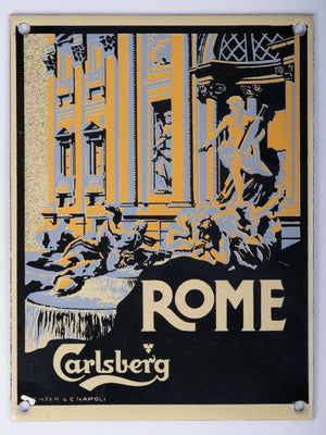 Carlsberg – Sæt med 3 emaljeskilte, dansk design