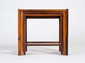Sæt med tre indskudsborde i palisander, dansk design