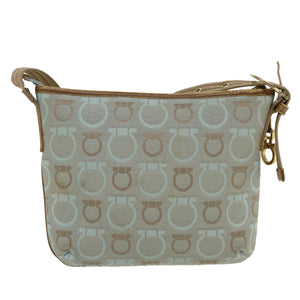 Salvatore Ferragamo Skuldertaske - Beige Canvas