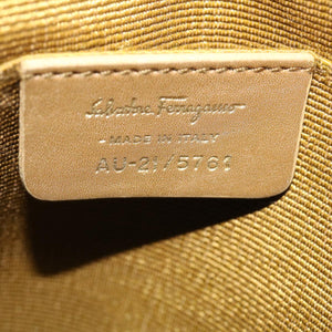 Salvatore Ferragamo Skuldertaske - Beige Canvas