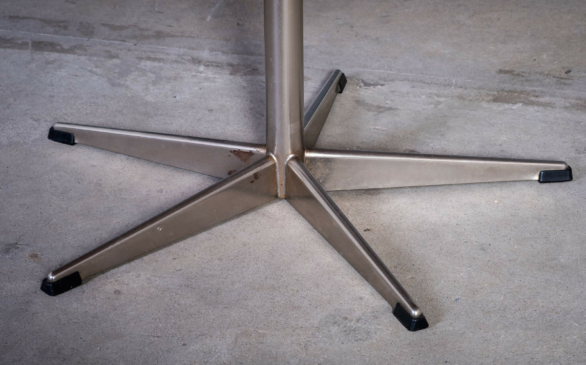 Rundt sofabord i palisander med stålfod, dansk design