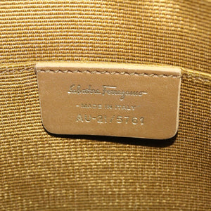 Salvatore Ferragamo Skuldertaske - Beige Canvas
