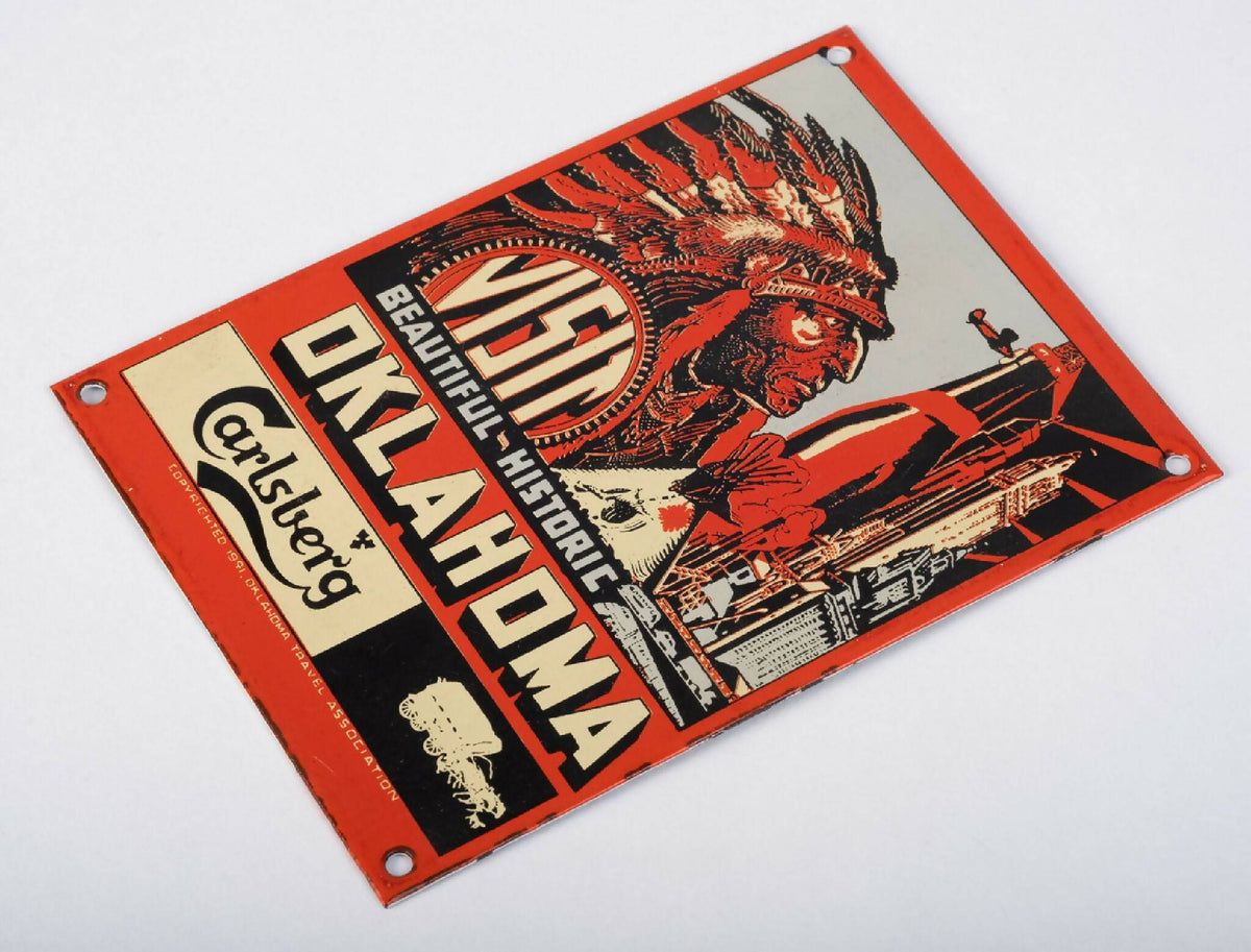 Carlsberg – Sæt med 3 emaljeskilte, dansk design