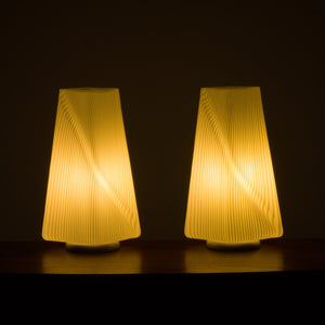 Pair of Italian Murano glass table lamps from the 1970s