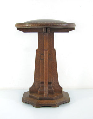 Skammel i eg, europæisk Art Deco, ca. 1900–1930