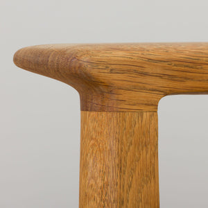 Hans Wegner – GE 265 lænestol for Getama, eg & sort læder, 1970/80'erne