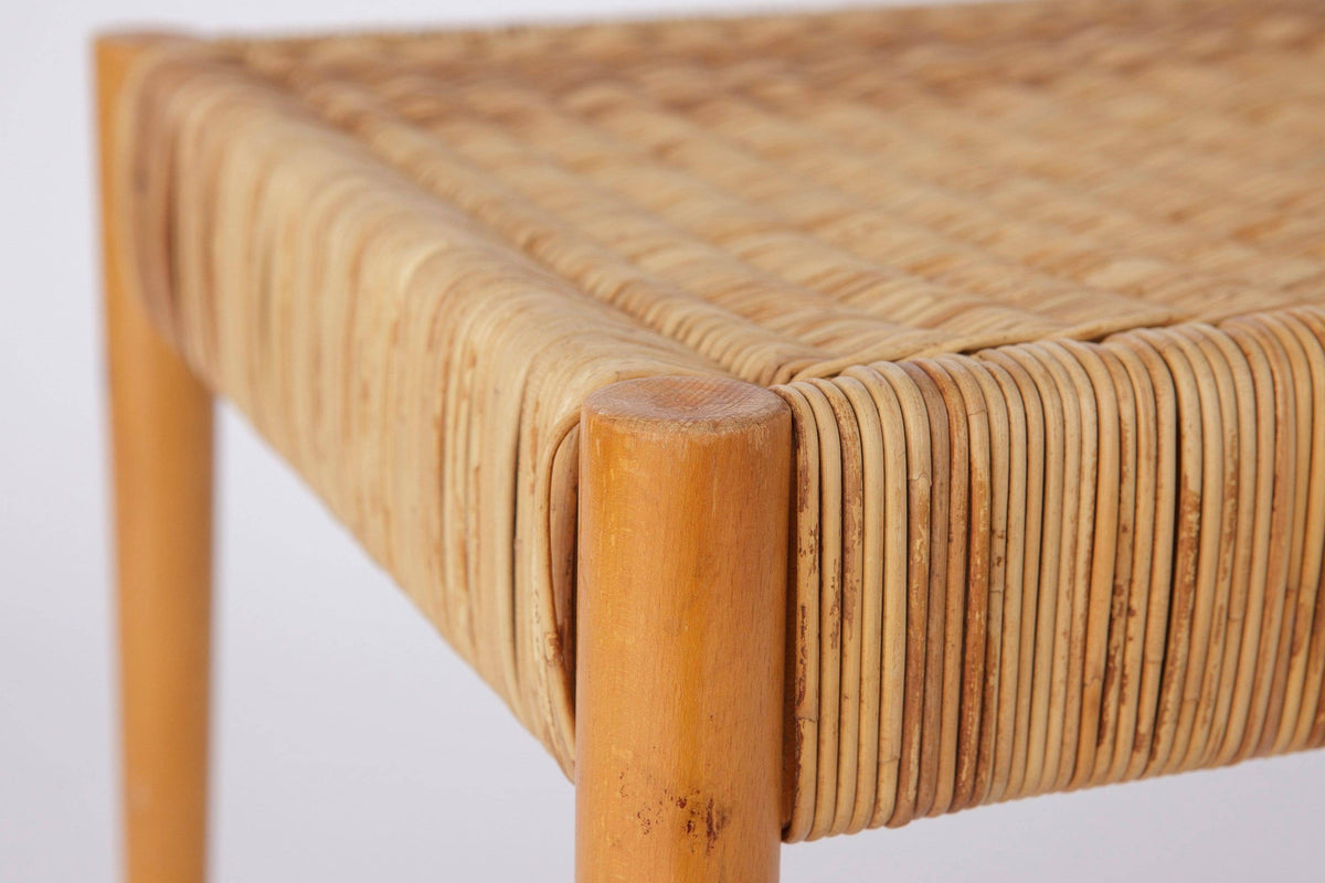 Egon Eiermann – Model SE19 stole i bøg og flet, produceret af Wilde + Spieth – Sæt af 4