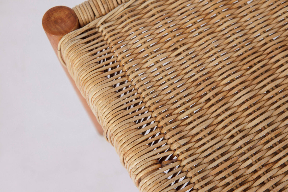 Egon Eiermann – Model SE19 stole i bøg og flet, produceret af Wilde + Spieth – Sæt af 4