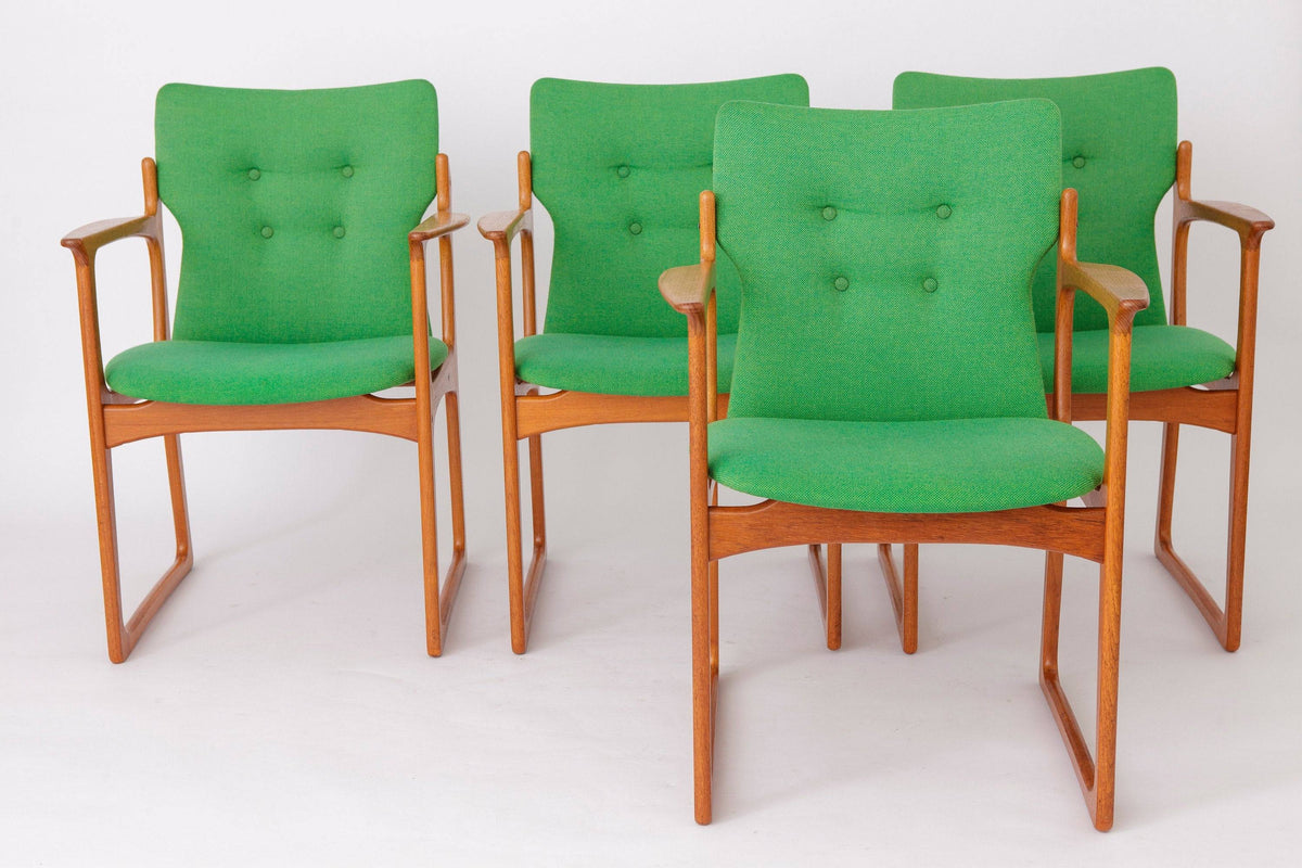 Sæt af 4 teak armstole fra Vamdrup Stolefabrik, Danmark, 1960’erne