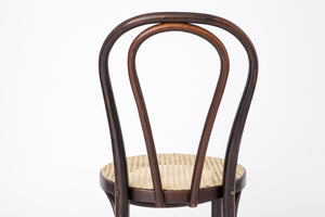 Vintage Bentwood Stol med Wienerlæder Detalje