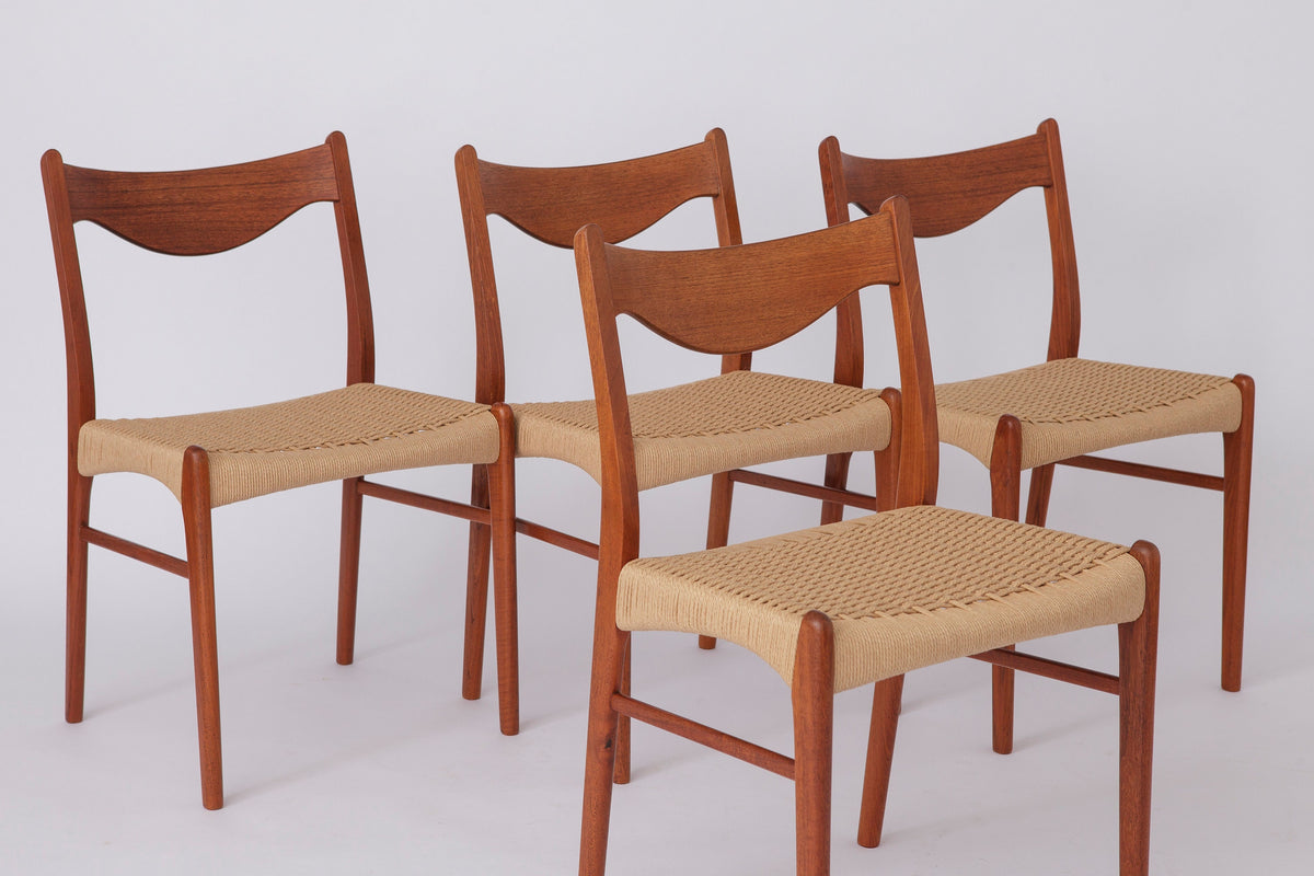 Arne Wahl Iversen - 4 x Spisestole, model GS61, Glyngøre Stolefabrik