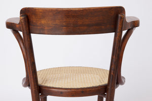 Vintage Skrivebordsstol Bentwood Viennese Flet Fischel Østrig - Ca. 1950'erne