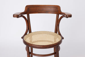 Vintage Skrivebordsstol Bentwood Viennese Flet Fischel Østrig - Ca. 1950'erne