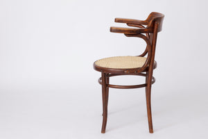 Vintage Skrivebordsstol Bentwood Viennese Flet Fischel Østrig - Ca. 1950'erne