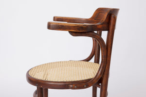 Vintage Skrivebordsstol Bentwood Viennese Flet Fischel Østrig - Ca. 1950'erne
