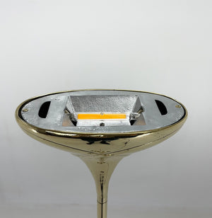 Italiensk design – Høj gulvlampe i messing fra 1970’erne