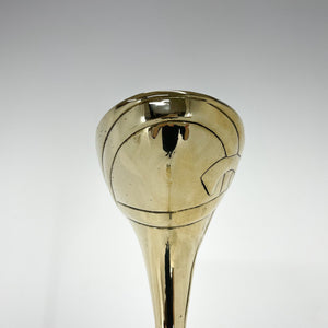 Italiensk design – Høj gulvlampe i messing fra 1970’erne