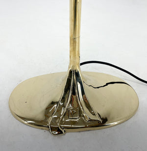 Italiensk design – Høj gulvlampe i messing fra 1970’erne