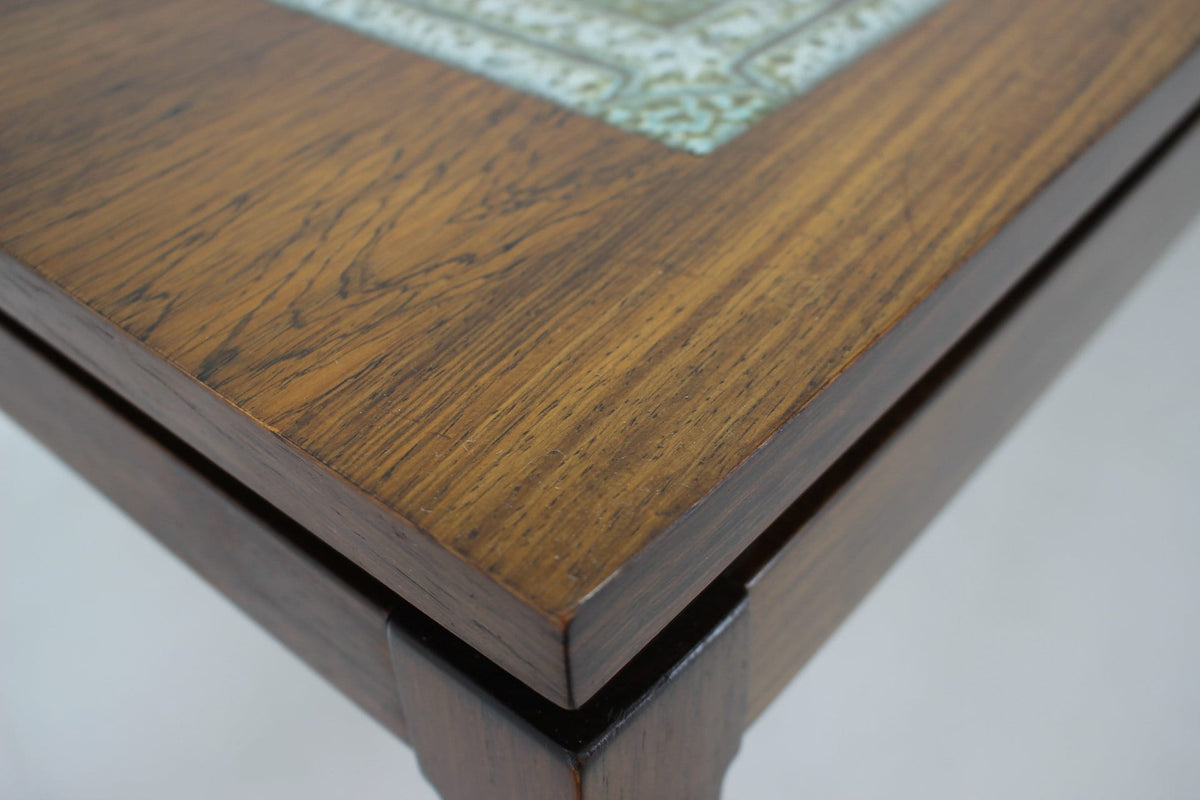 Sofabord i palisander og keramik, produceret i Danmark, 1960’erne