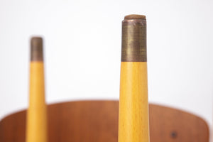 Sæt af 2 vintage stole i teak og bøg, ca. 1960’erne