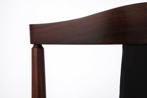 Vintage skrivebordsstol i palisander og læder af Ottensarndt, Tyskland, 1960’erne