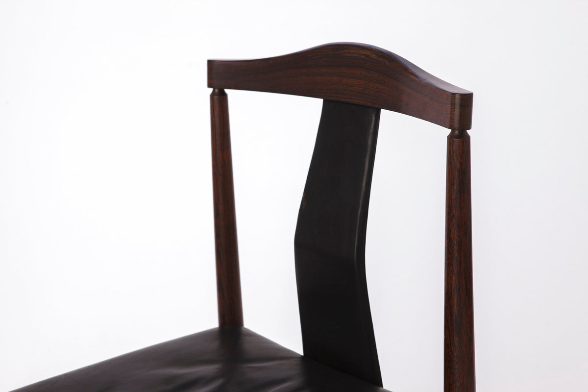 Vintage skrivebordsstol i palisander og læder af Ottensarndt, Tyskland, 1960’erne