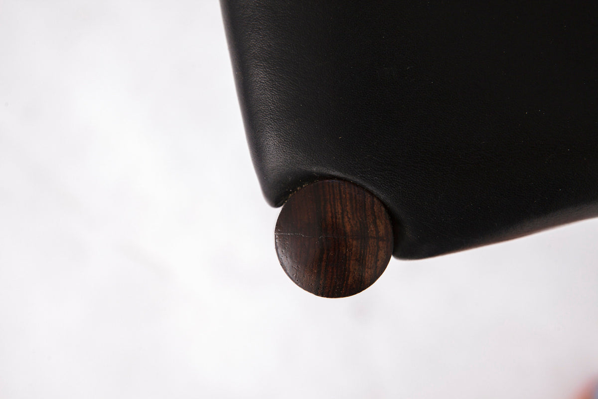 Vintage skrivebordsstol i palisander og læder af Ottensarndt, Tyskland, 1960’erne