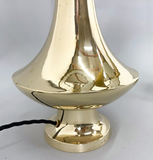 Tall brass table lamps from the 1950s