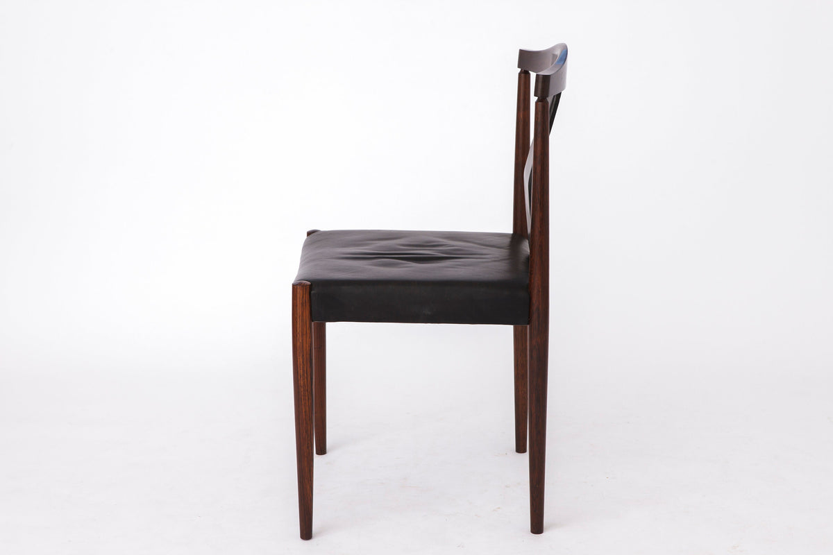 Vintage skrivebordsstol i palisander og læder af Ottensarndt, Tyskland, 1960’erne